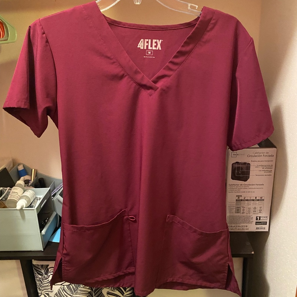 Burgundy Scrub Set